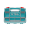 Total Empty Tool Box Plastic Organizer 30.5 x 23 x 6.5cm with Built in Carry Handle and Latch for Easy Transport, Removable Dividers TPBX1121