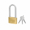 Total Brass Padlocks Heavy Duty Long Shackle 20mm, Solid Brass Cylinder with Pins, 3pcs Brass Keys TLK32202L
