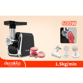 Decakila Meat Grinder 600W With Blade Out Put 1.5KG/Min Multiple Stainless Steel Grinding Plates KEMG021B