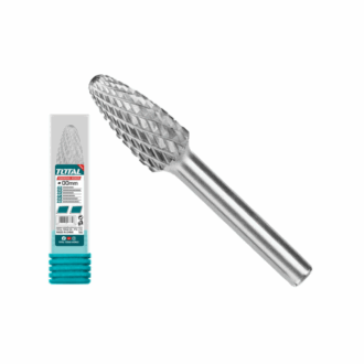 Total Drill Bit Tungsten Carbide Rotary Burrs for Shaping, Grinding, The Removal of Sharp Edges, and Excess Material, Shank 6mm Head 8mm TAKC1005
