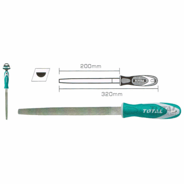 Total Steel File Half Round 200mm THT91286