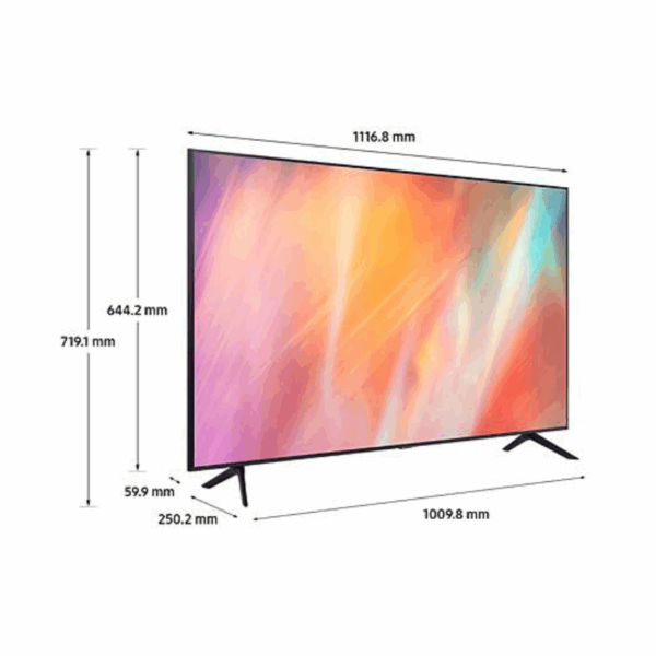 Samsung 50" LED 4K Crystal UHD Smart TV, Crystal Processor 4K, PurColour, PC on TV, Bezeless Design 50AU7000