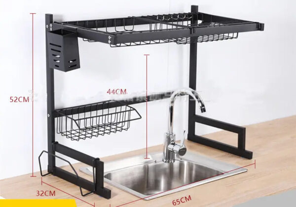 Nadstar Dish Rack Stainless Steel Kitchen Drying Rack Extendable Over The Sink HP93-093