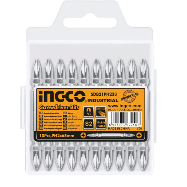 Ingco Screwdriver Bit 65mm 10pcs Set SDB21PH233