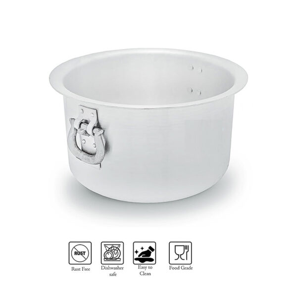 Nadstar Aluminium Sufuria 3pcs with Lid & Handle 230L 275L 325L Cookware Set Tope Cooking Pot for Commercial Use - Gauge 6 & 5 Kitchen Heavy Duty Tapela