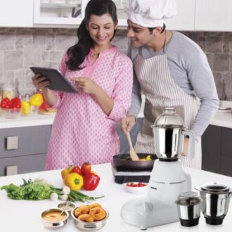 Nikai Blender 750w 3 in 1 Stainless Steel Durable ABS Body 18000RPM Powerful Turbo Motor With Pulse Function NB894