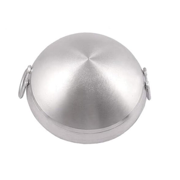 Nadstar Aluminium Karai 13" No6 Heavy Base Aluminum Kadai Deep Frying Kadai with Handle for Kitchen