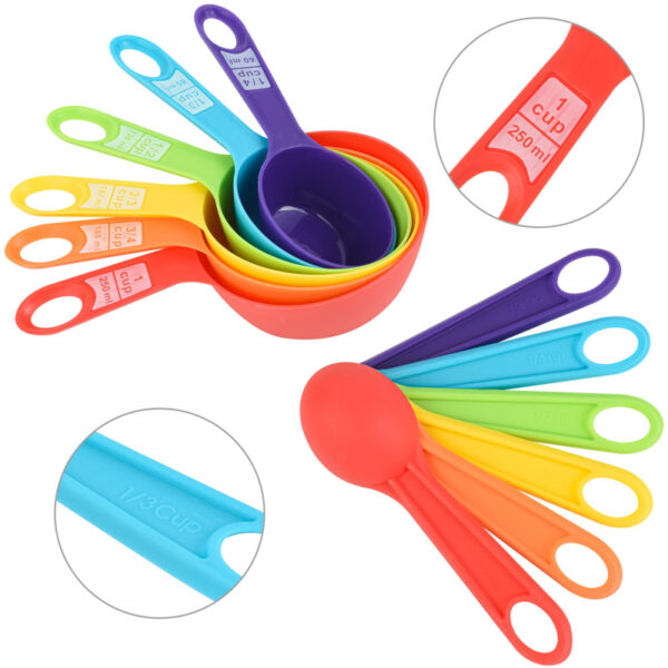 Measuring Cups & Spoons 12pc Set Plastic for Baking & Cooking
