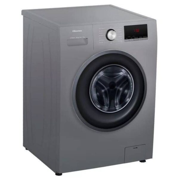 Hisense Washing Machine 9kg Steam Care, Front Load, LED Display, Time Delay, Energy Efficient, Snowflake Drum, Titanium WFPV9012MT