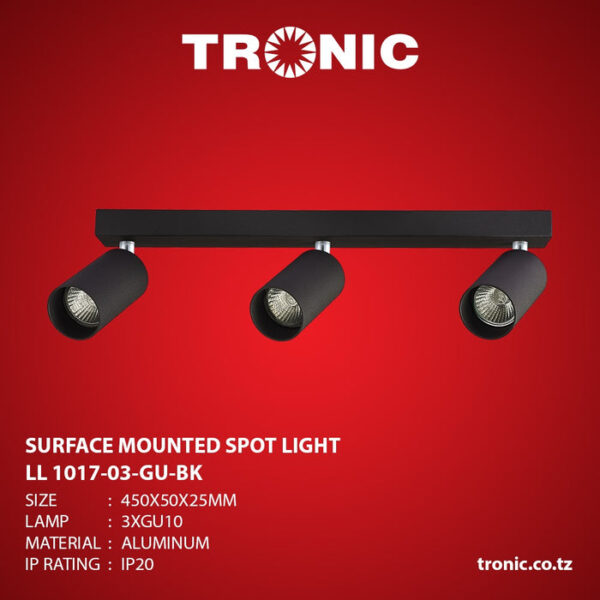 Tronic Triple Surface Mounted Spotlight