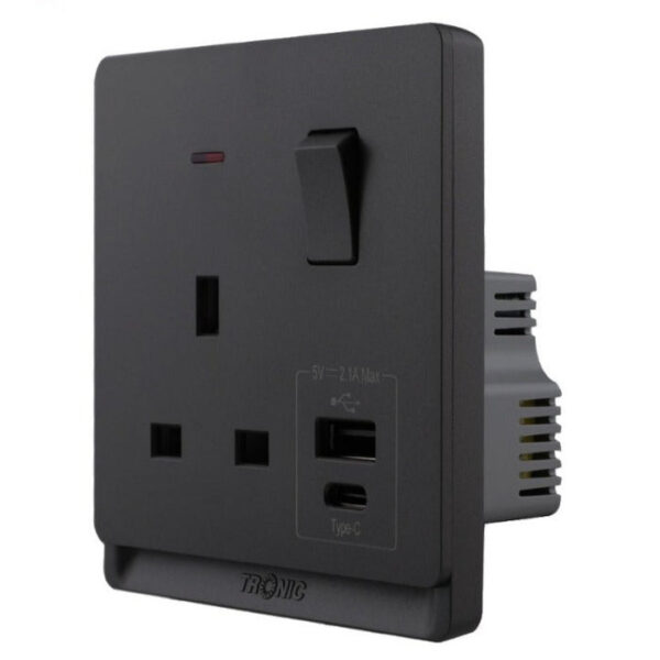 Tronic Single Socket with USB