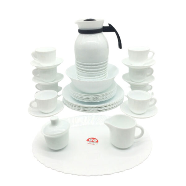 La Opala Dinner Set White Classique 47 Pieces LC047