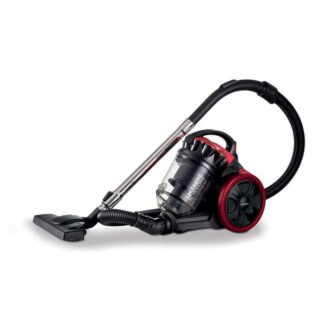 KENWOOD Vacuum Cleaner 2200W Multi Cyclonic Bagless Canister Vacuum Cleaner 3.5L with 5m Cable Multi-Surface Cleanable Hepa Filter Anti Bacteria Pet Care for Home & Office VBP80.000RG Grey/Red