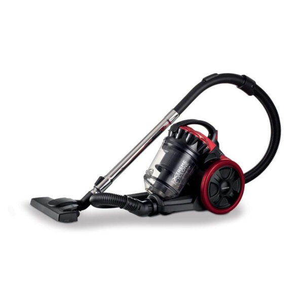 KENWOOD Vacuum Cleaner 2200W Multi Cyclonic Bagless Canister Vacuum Cleaner 3.5L with 5m Cable Multi-Surface Cleanable Hepa Filter Anti Bacteria Pet Care for Home & Office VBP80.000RG Grey/Red