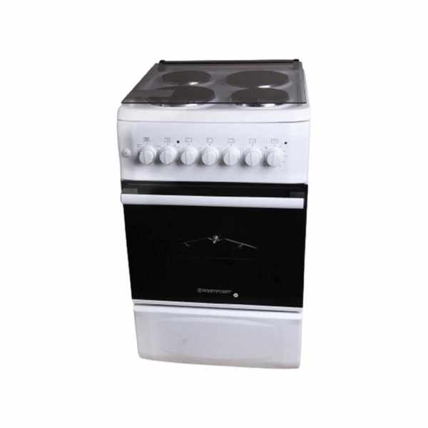 Westpoint Cooker 50x55 4 Electric Plates Electric Oven with Grill Glass Lid WCER5504E0
