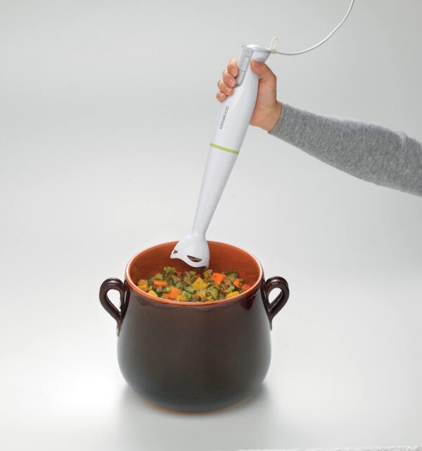 Kenwood Hand Blender 600W Stick Blender with Graduated Beaker Turbo Function Removable Wand for Easy Cleaning HBP02.001WH