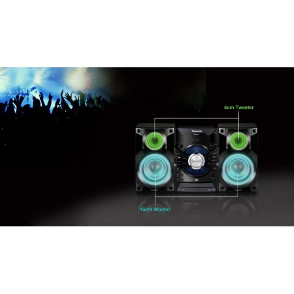 Panasonic HI-FI 3900W DVD CD MP3 Bluetooth 2 USB SC-VKX25GS-K