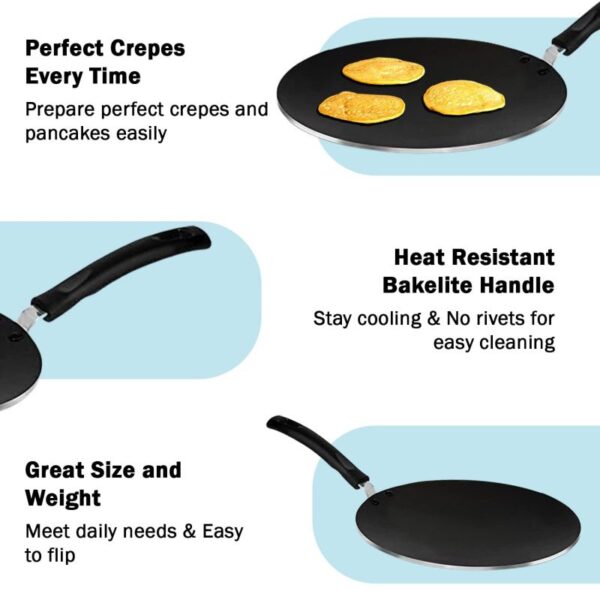 Pigeon Tawa Non-Stick Concave 31cm Aluminum Multi Tawa All Stove Compatible 310