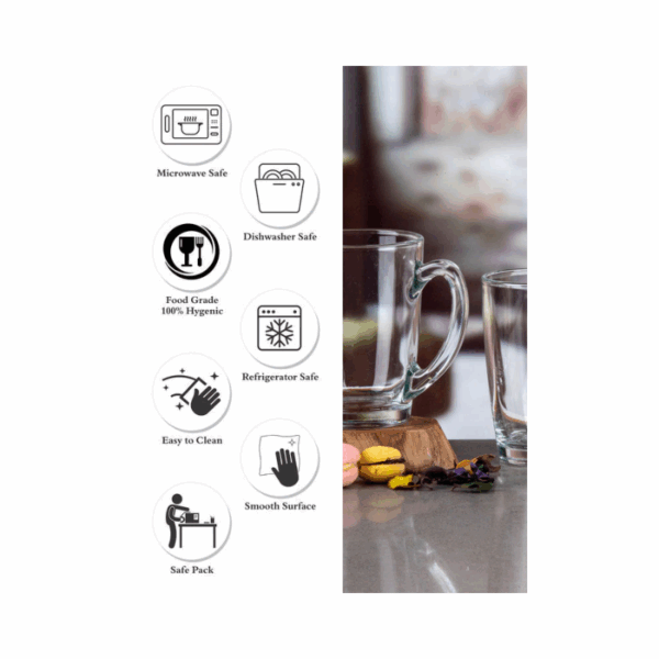 Luminarc Glass Mug 6pcs Lum Cafe 32cl N5611