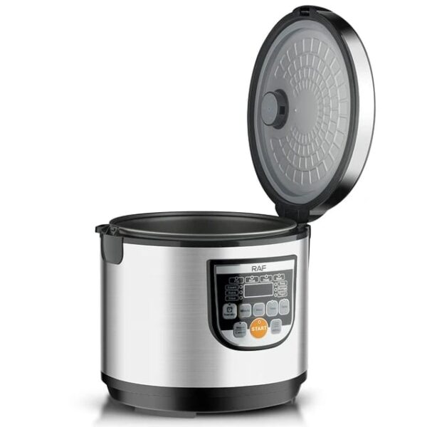 RAF Rice Cooker 5L 900W, Multi Function Menu, Constant Temperature, 24 Hour Timer, Fry, Heat, Steam, Bake & Stew R.178