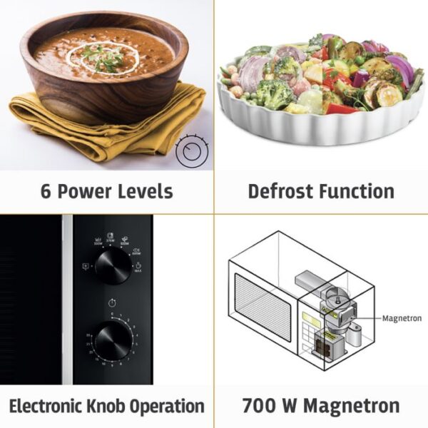 Whirlpool Microwave 20L 1200W Solo Manual with 6 Power Levels MWP-101