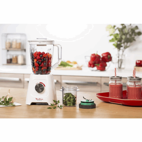 Moulinex Blendforce 2 Blender 1.5L with Grinder & Mill 600W LM423127