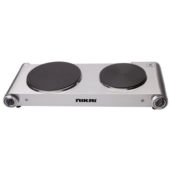 Nikai Double Hot Plate - Twin Cooktop 2500W Power Adjustable Thermostat Overheat Pro