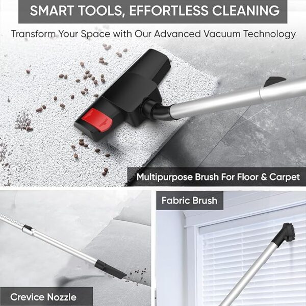 Nikai Canister Vacuum Cleaner Dry 3.5L 1600W with High Suction Power HEPA Filter and Multipurpose Brush - Effortless Cleaning Telescopic Tube and Easy Carry Handle Speed Control NVC9260A1