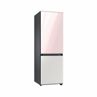 Samsung Refrigerator Glam 339L with Digital Inverter , Flat Design, Bottom Freezer, Bespoke, Metal Cooling, Reversible Door, DIT, LED Lighting Pink and White RB33T307058