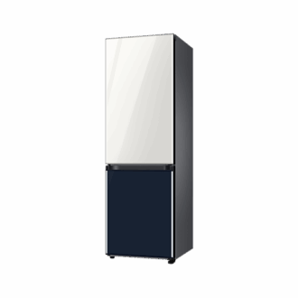 Samsung Refrigerator Glam 339L with Digital Inverter, Flat Design, Bottom Freezer, Bespoke, Metal Cooling, LED Lighting, DIT White and Navy RB33T307029