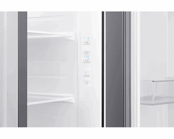 Samsung Refrigerator 655L with Sleek & Seamless Design, Digital Inverter, Side by Side Door, SpaceMax, FlexZone, DIT, Metal Cooling Silver RS62R5005M9