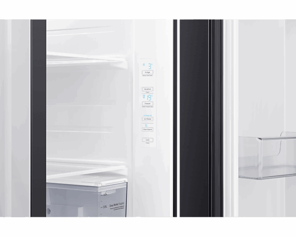 Samsung Refrigerator 635L with Sleek & Seamless Design, Side by Side, Digital Inverter, SpaceMax, Non-plumb Dispenser, Auto Ice Maker, Deodorizing Filter Black RS64R5311B4