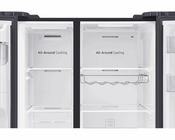 Samsung Refrigerator 635L with Sleek & Seamless Design, Side by Side, Digital Inverter, SpaceMax, Non-plumb Dispenser, Auto Ice Maker, Deodorizing Filter Black RS64R5311B4