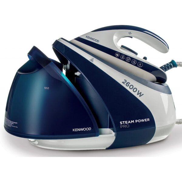 Kenwood Steam Iron Steam Station 2600W With 1.8L Water Tank Capacity Ceramic Soleplate 7 Bar Boiler Pressure 600G Steam Shot Anti Drip Auto Shut Off Self Clean BP SSP70.000WB
