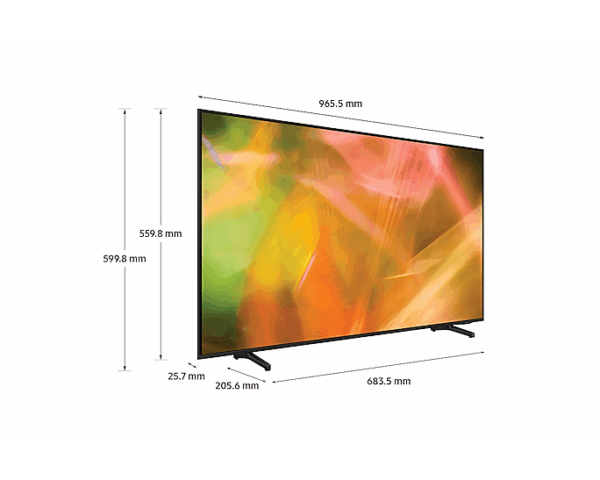 Samsung 43" LED 4K Crystal UHD Smart TV, Air Slim Design, Game Mode, Ambient Mode, Q-Symphony 43AU8000