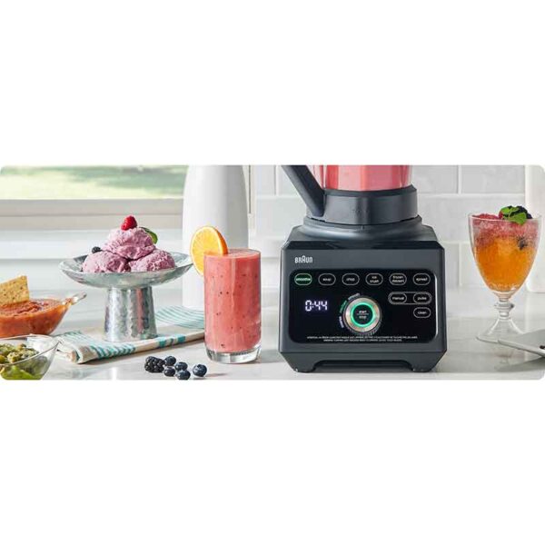 Braun Blender 2L 1600W PowerBlend 9 Unique Triangular Jug, 10 Manual Speed ​​Settings Plus Pulse, Motor JB901AI-JB9042BK