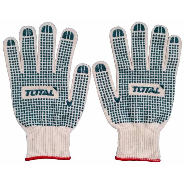 Total Knitted and PVC Dot Gloves Pair XL TSP11102