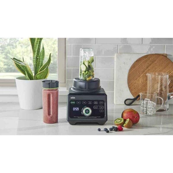 Braun Blender 2L 1600W PowerBlend 9 Unique Triangular Jug, 10 Manual Speed ​​Settings Plus Pulse, Motor JB901AI-JB9042BK