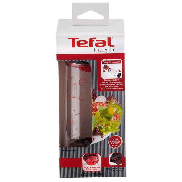 Tefal Ingenio Oil Bottle Salad Dressing Shaker Glass Bottle Vinaigrette Shaker Premium Quality K2073014