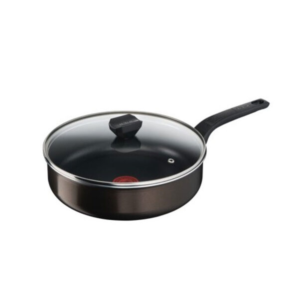 Tefal Easy Cook Sautepan 26CM + Lid Suitable for All Heat Sources Except Induction Non-Stick Coating Made in France B5543302