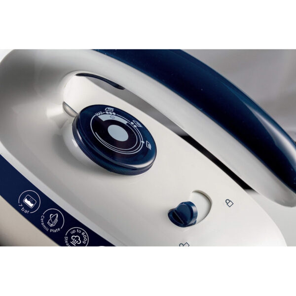 Kenwood Steam Iron Steam Station 2600W With 1.8L Water Tank Capacity Ceramic Soleplate 7 Bar Boiler Pressure 600G Steam Shot Anti Drip Auto Shut Off Self Clean BP SSP70.000WB