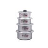 Nadstar Cookware Set 4Pcs Set With Lid Salvano Anodized Smooth Wooden Handle 2L 4L 5L 7.5L 1x4