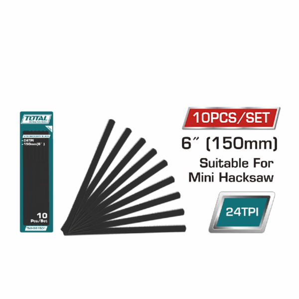 Total Hacksaw Blade Mini 10pcs Set TMHSB1501