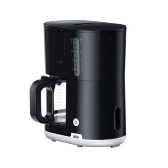Braun Coffee Maker Breakfast 1, 1000W Black AromaCafe OptiBrew System Automatic Shut Off Coffee Maker for up to 10 Cups KF101AI