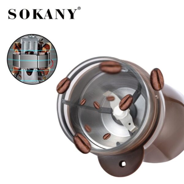 Sokany Electric Coffee Grinding Machine 100g 180W Brown SM-3016
