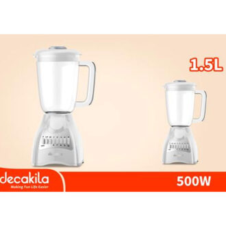 Decakila Blender 500W Capacity 1.5L Jug 2 Speed With Pulse SS Blade Mixer 4-Bladed Stainless Steel Blade KEJB044W