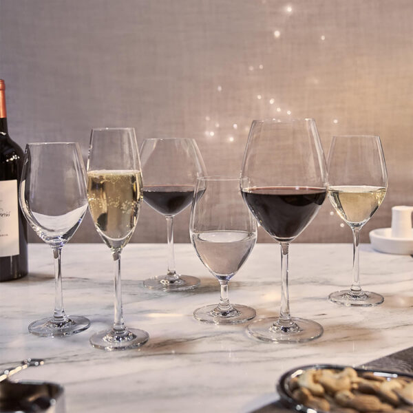 Ocean Wine Glass 6pcs Sante Water Goblet 405ml Fine Rim Stemware 1026G14E
