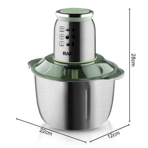 RAF Multifunction Electric Food Processor Chopper for Meat & Vegetables 5L R.7711