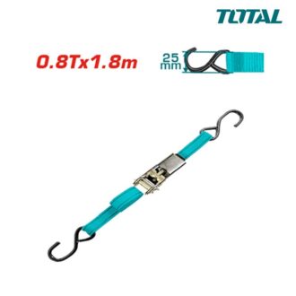 Total Car Ratchet Tie Down/Ratchet Straps 0.8T x 1.8m with S Hook THTRS08182
