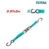 Total Car Ratchet Tie Down/Ratchet Straps 0.8T x 3m with S Hook THTRS08302